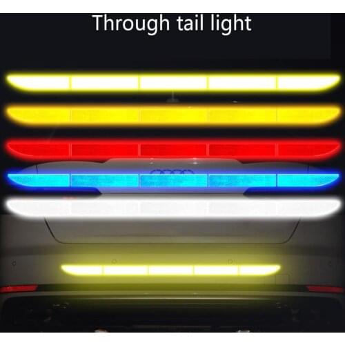 Nano Car Reflective Sticker Warning Strip Tape Traceless Protective Car Sticker Warn on Car Body Trunk Exterior Auto Accessories