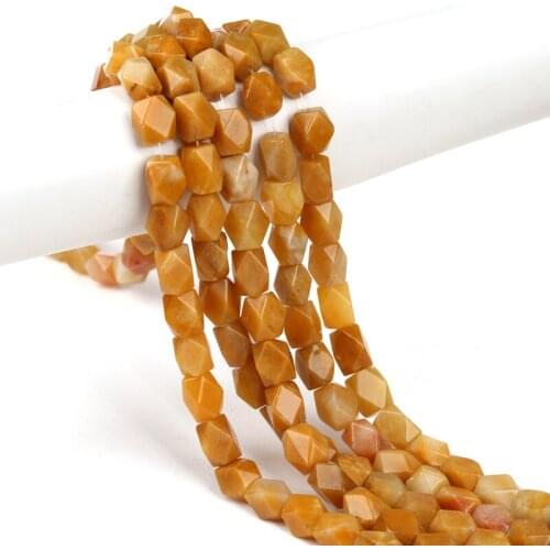 Irregular Natural Stone Yellow Jades Beads Chalcedony Spacer Loose Beads For Jewelry Making Diy Jewelry Bracelet Accessories