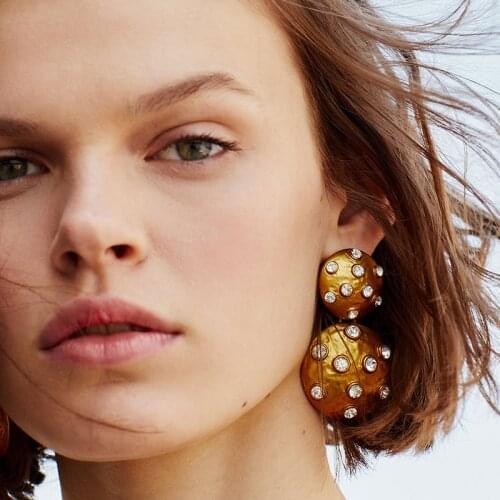 JURAN 2018 New Design Vintage Punk Style Metal Geometric Maxi Statement Earrings Jewelry Charm Drop Earring wholesale