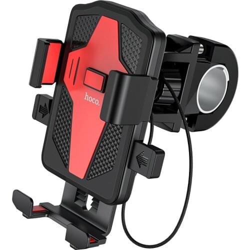 HOCO Motorcycle Bicycle Phone Holder For iPhone 11 Pro Xiaomi Universal Phone Holder Bike Handlebar Clip Stand GPS Mount Bracket