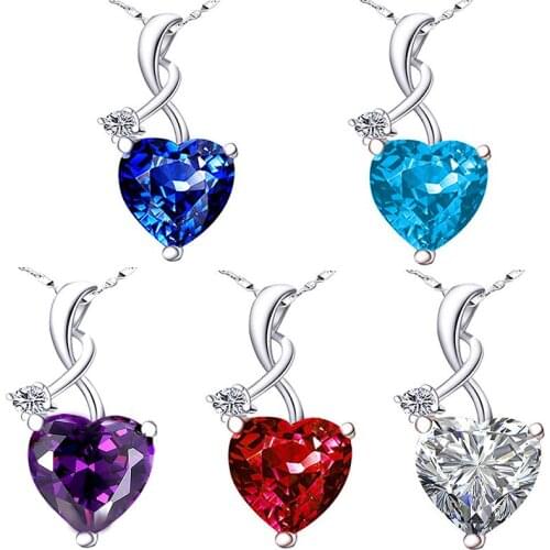 YSH New 100%925 Sterling Silver Heart Shaped Zircon Pendant Necklace 2020 Woman Fashion DIY fine Jewelry Christmas Gift Hot Sale
