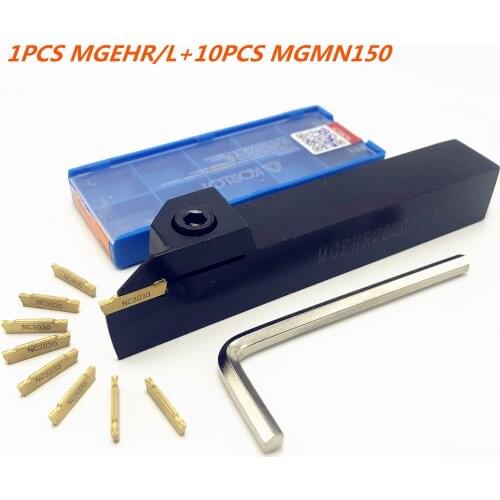 1PCS MGEHR1010-1.5 MGEHR1212-1.5 MGEHR1616-1.5 MGEHR2020-1.5 MGEHR2525-1.5 lathe tool holder + 10PCS MGMN150 cutting tools
