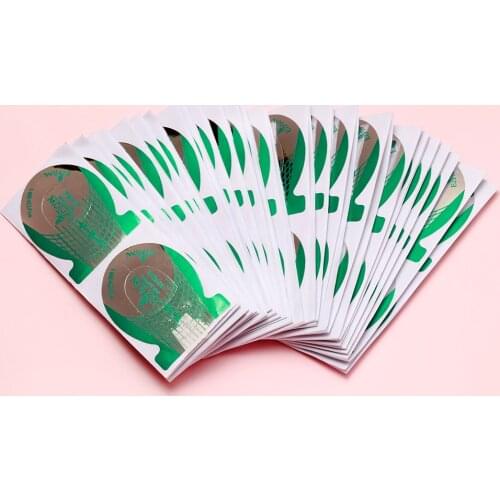 100pcs Nail Forms UV Gel Tips For Nail Art Tools Extension Builder Form Guide Nail Extension Stencil Form For Nail Polish Guide