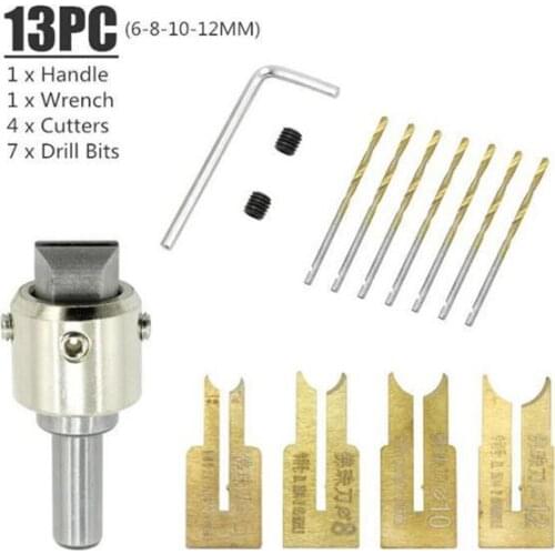 13Pcs Carbide Ball Blade Woodworking Milling Cutter Molding Tool Beads Router Bit Drills Bit Set 6-25MM Drills Bit Set