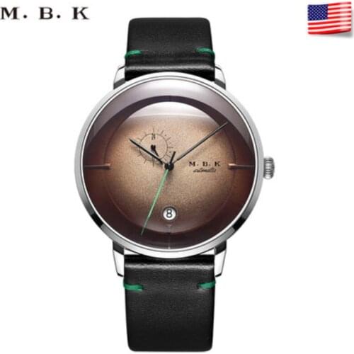 2019 Luxury MBK Brand Men Watches Automatic Mechanical Genuine Fashion Leather Full Steel Self-wind 24 Hours Sapphire Waterproof
