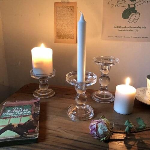 3.46 / 4.52 / 5.51in High Pillar Candle Holders Wedding Centerpieces Candlestick Holders Candles Stand Decoration for Weddings