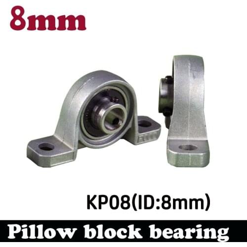 4 pcs/lot 8 mm bearing kirksite bearing insert bearing with housing KP08 pillow block bearing