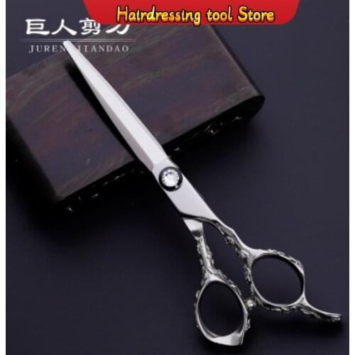"6.0 Inch Professional Hair Scissors Cutting Straight Blade Barber Shop Beauty Tools Hair Care Styling Shears Model Number Teeth