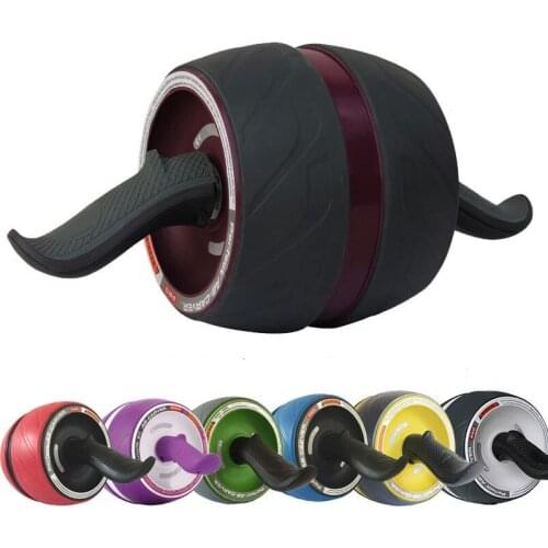 AB Roller Abdominal Wheel Mute Arms Back Belly Core Exercise Body Shape Training Device Indoor Sport Home Fitness Equipment