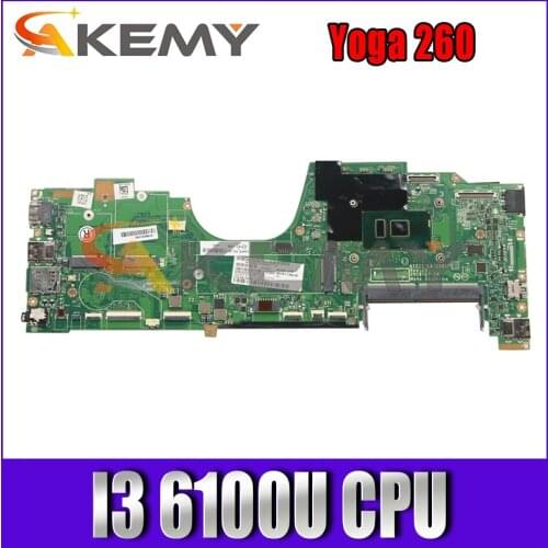 Akemy For Lenovo ThinkPad Yoga 260 Laptop Motherboard LA-C581P Motherboard I3 6100U Tested 100% Work FRU 01AY876 01AY764 00NY940