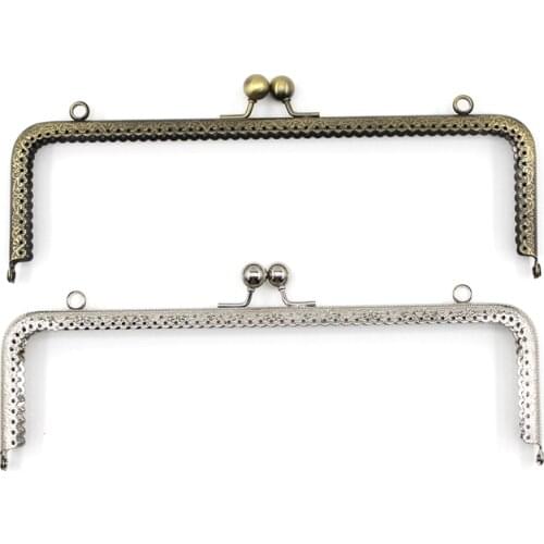 25.5CM Big Square Metal Frame for Purse Handle Clutch Bag Handbag Accessories Making Purse Clasp Lock Metal Clasp Bags Hardware