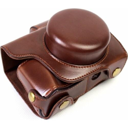 Deluxe Edition PU Leather Camera Case Cover For Olympus E-M10 Mark II III EM10 II III 2 3 With Storage Bag Bottom Opening Case