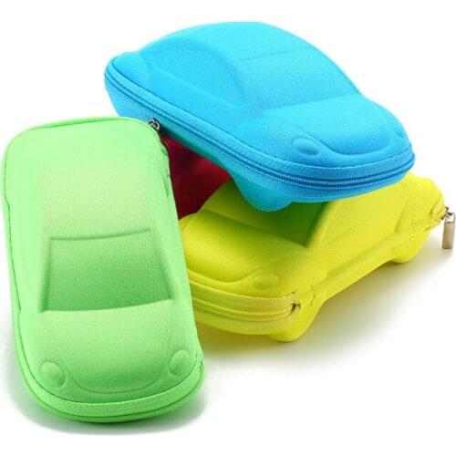 Children Car Shaped Glasses Case Cute Glasses Strage Bag Box Cases Kids Sunglasses Cases Automobile Styling Box