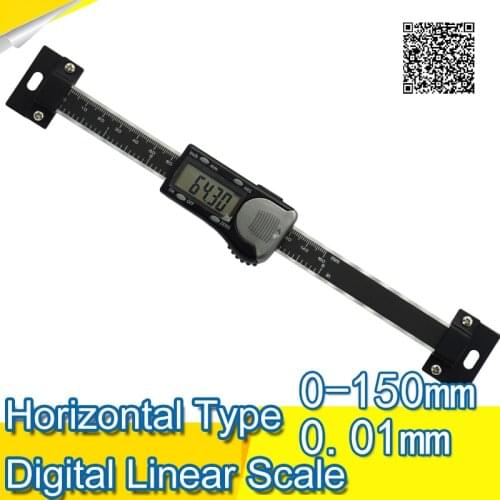 Free Shipping 0-150mm High Accuracy stainless steel Black Horizontal Scale Type Electronic Digital Caliper Measuring Tool
