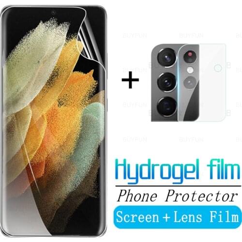 Hydrogel Film For Samsung Galaxy S21 Ultra Screen Protective Film For Samsung S 21 ultra S21 Plus S21 FE Camera Lens Protector