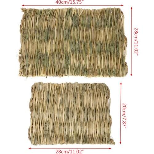 Rabbit Grass Chew Mat Small Animal Hamster Cage Bed House Pad HX6D