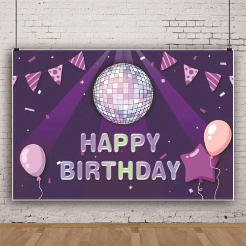 Colorful Flags Balloons Birthday Theme Cartoon Photo Background Party Backdrops Decoration Supplies For Kids Photography Props