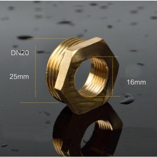 3/4" BSP Male Turn 3/8" BSP Female Brass Pipe Fitting Hex Bushing Fitting Coupler