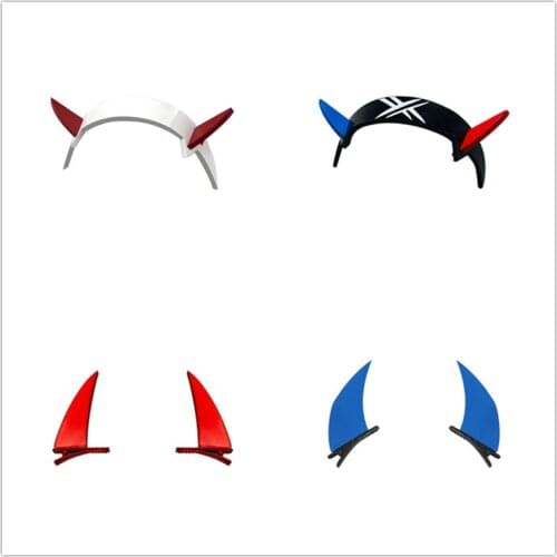 Cute Anime DARLING in the FRANXX Horns Cosplay 02 ZERO TWO Headwear Hairclip Devil Horn 016 Hiro Horns Cosplay Accessories