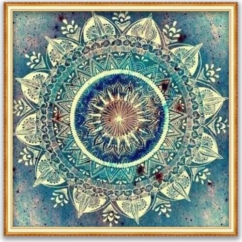 Region Mandala DIY 11CT Embroidery Cross Stitch Kits Needlework Craft Set Cotton Thread Printed Canvas Home Decoration Design