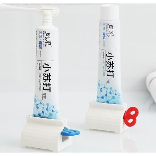 New Bathroom Accessories Toothpaste Squeezer Tooth Paste Dispenser Tube Squeezer Facial Cleanser Press Rolling Holder for Kids