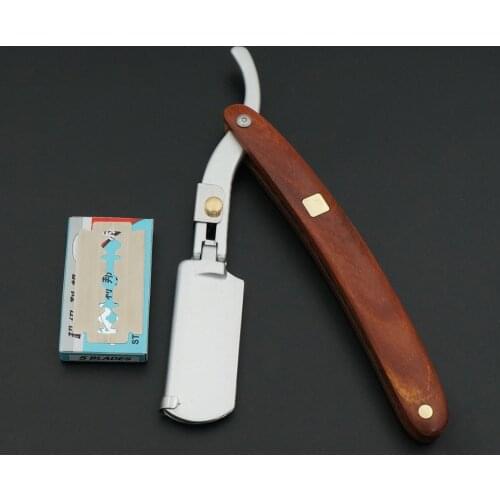 NEW rosewood handle hair cut razor shaving razor high quality, senior barber Hair knifes razors change blade type knife