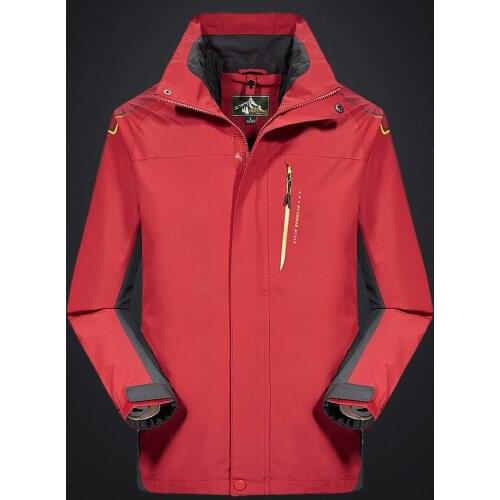 New outdoor sports mens single-layer windproof waterproof hooded spring and autumn coat mountaineering suit
