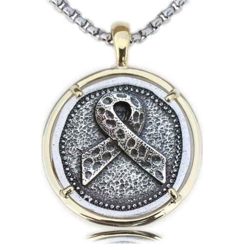 20 PCS / Lot Wholesale Medical Alloy Breast Cancer Awareness Nurse Pendant Charms With Chains Jewelry Pendant Necklace