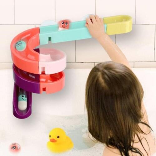 12PCS DIY Bathroom Assembly Track Sliding Bath Bath Toy Splicing Track Childrens Classic Toy