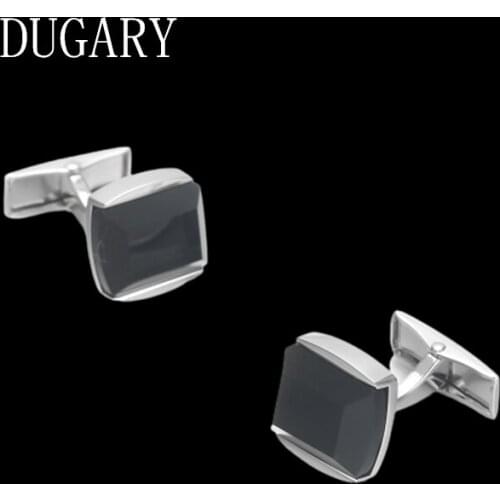 DUGARY Luxury shirt cufflinks for mens Brand cuff buttons cuff links High Quality Square Zircon wedding abotoaduras gemelos