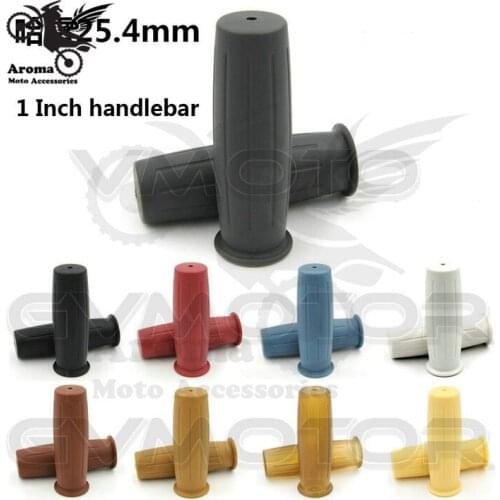 Cafe transparent colorful racer motorcycle grip handlebar motorbike handle bar moto hand bars motocross grips universal parts