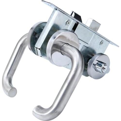 Lever Lock Keyed Entry Door Lock Door Knob with Hook Handle Interior Lever Privacy Door Lock Security Lock Set, Stainless Steel