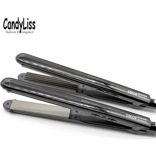 New Professional LCD Display Hair Straightener Corn Wave Plate Electric Hair Crimper Small Waver Corrugated Flat Iron
