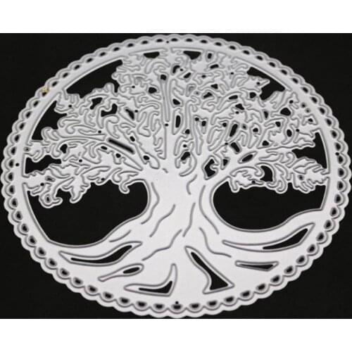 Tree Of Life Metal Cutting Dies Stencil Scrap Booking DIY Album Stamp Paper Card 110x110mm Carbon Steel Drop Ship