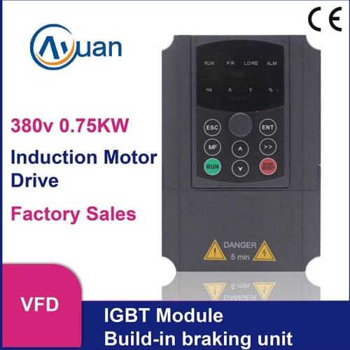 VFD 0.75kw 380V Vector Variable Frequency Inverter for Induction Motor Speed Drive Converter