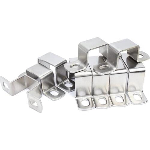 Plumbing Pipe Piping square shape Stainless steel buckle right angle bracket U-tube clamp