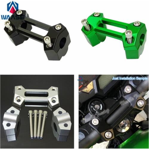 Waase Handlebar Handle Bar Riser Clamp Kit For Kawasaki Z250 Z300 Z800