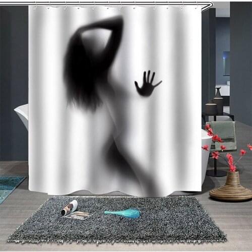 Personalized Creative Home Shower Curtain Thickened Mould Proof Bathroom Curtain Polyester Waterproof Curtain