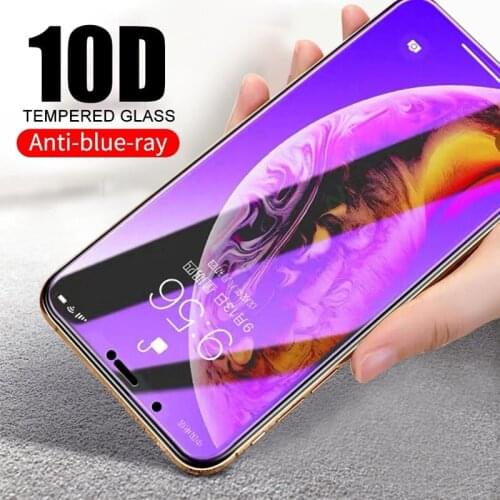 Anti Blue Ray Light Screen Protector For iPhone 11 12 Pro Max 12Mini SE2 XS XR X 7 8 6 S + Glass Screenprotector Film