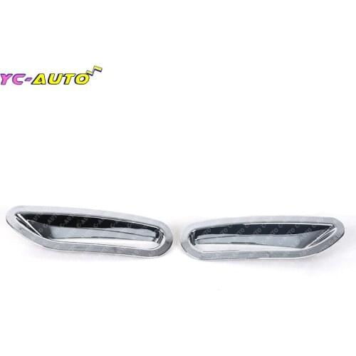 1Pair Car Chrome Silver Rear Trim Molding Car Decorations Fog Light Lamp Cover For Nissan Rogue X-Trail (T32) 2014 2015
