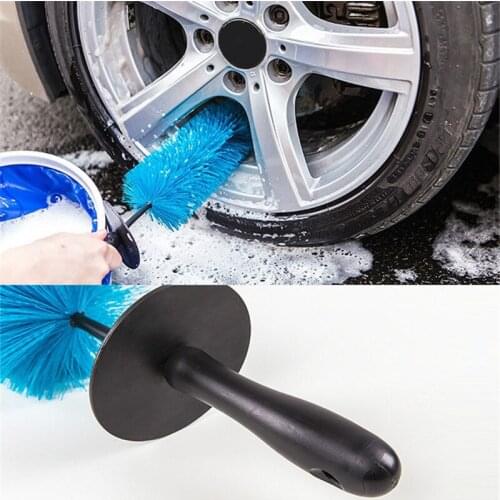 1pcs Multifunction Wheel Wash Brush Car Truck Motor Engine Grille Wheel Wash Brush Tire Rim Cleaning Tool Blue