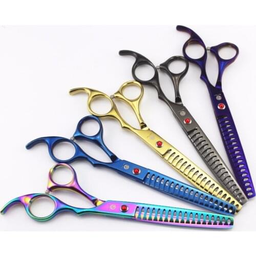 7inch Pet Shark Teeth Thinning Scissor Dog Grooming Hairdressing Clipper Sheaer Professional Groomer Tool