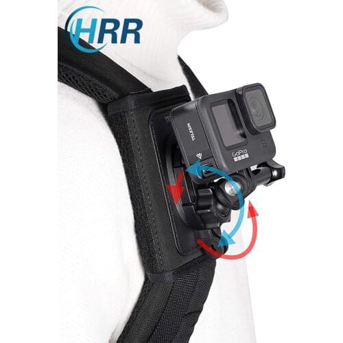 Strap Mount Backpack Clip Mount For GoPro Hero 8 7 6 5 4/DJI Osmo Action/Yi 4K/insta360 one/SJCAM/EKEN/Sports Camera Accessories
