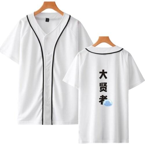 WAWNI That Time I Got Reincarnated as a Slime Baseball Uniform Anime Clothes Cosplay Baseball Uniform Harajuku Thin Tshirt New