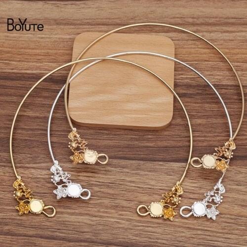 BoYuTe (5 Pieces/Lot) 170*2.5MM Metal Iron Dual-Use Choker Headband Materials Diy Handmade Jewelry Accessories