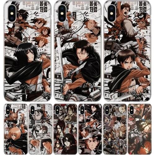 Attack on Titan Hot Anime Case For iPhone 12 11 Pro 7 6 X 8 6S Plus XS MAX + XR 5S SE 10 Ten Art TPU Cover Phone Coque Capa Shel