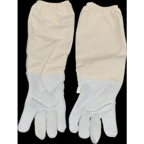 1set FB Beekeeping Gloves Sheepskin + breathable material Bee Tools Universal Model Canvas gloves Beekeeping tools