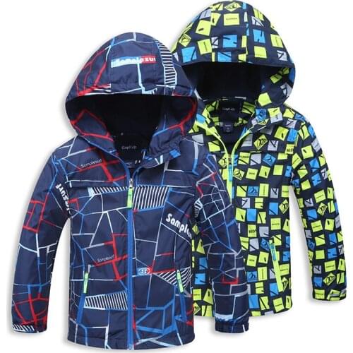 Spring Autumn Polar Fleece Children Outerwear Hooded Warm Sport Kids Clothes Waterproof Windproof Boys Jackets For 4-12T Coat