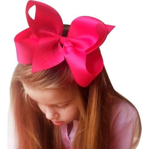 6 inch 15cm Solid grosgrain JOJO bows with clip for girl accessories retail