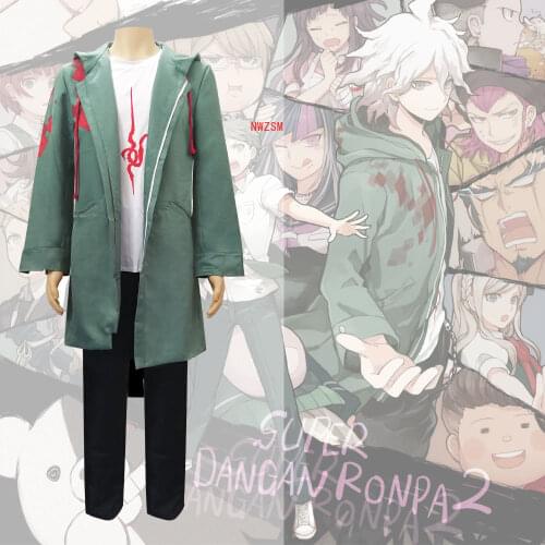 Super Danganronpa 2 Nagito Komaeda Cosplay Uniform Jacket T-shirt Sets Halloween Costumes Women Men Adult Anime Clothes Suits